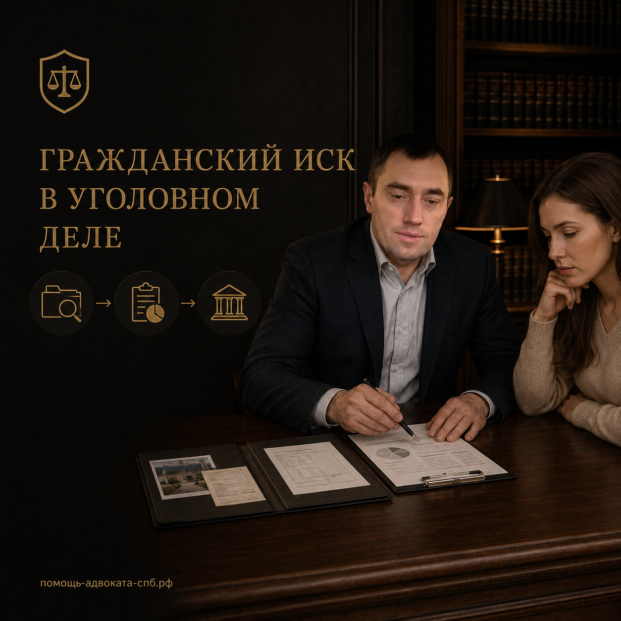 Гражданский иск в уголовном деле – услуга адвоката в Санкт-Петербурге