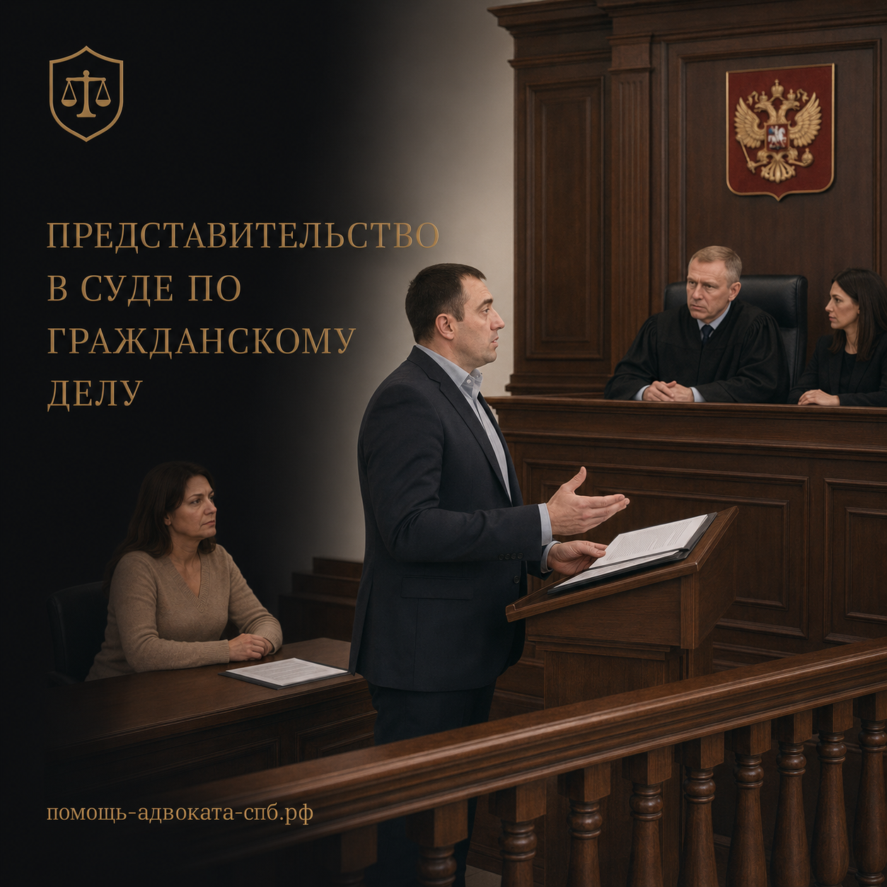 Представительство в суде по гражданскому делу – юридическая услуга адвоката
